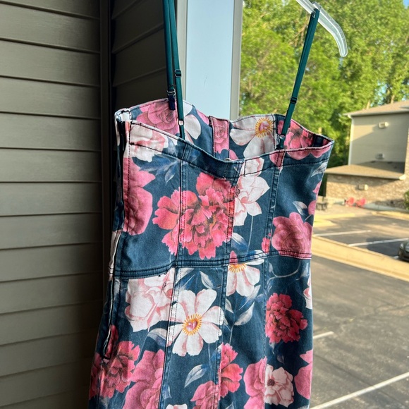 🆕 💐DRIFTWOOD WOMEN'S FLORAL SWEETHEART MASQUERADE NOIR MIDI DRESS Size 10 - Picture 13 of 14